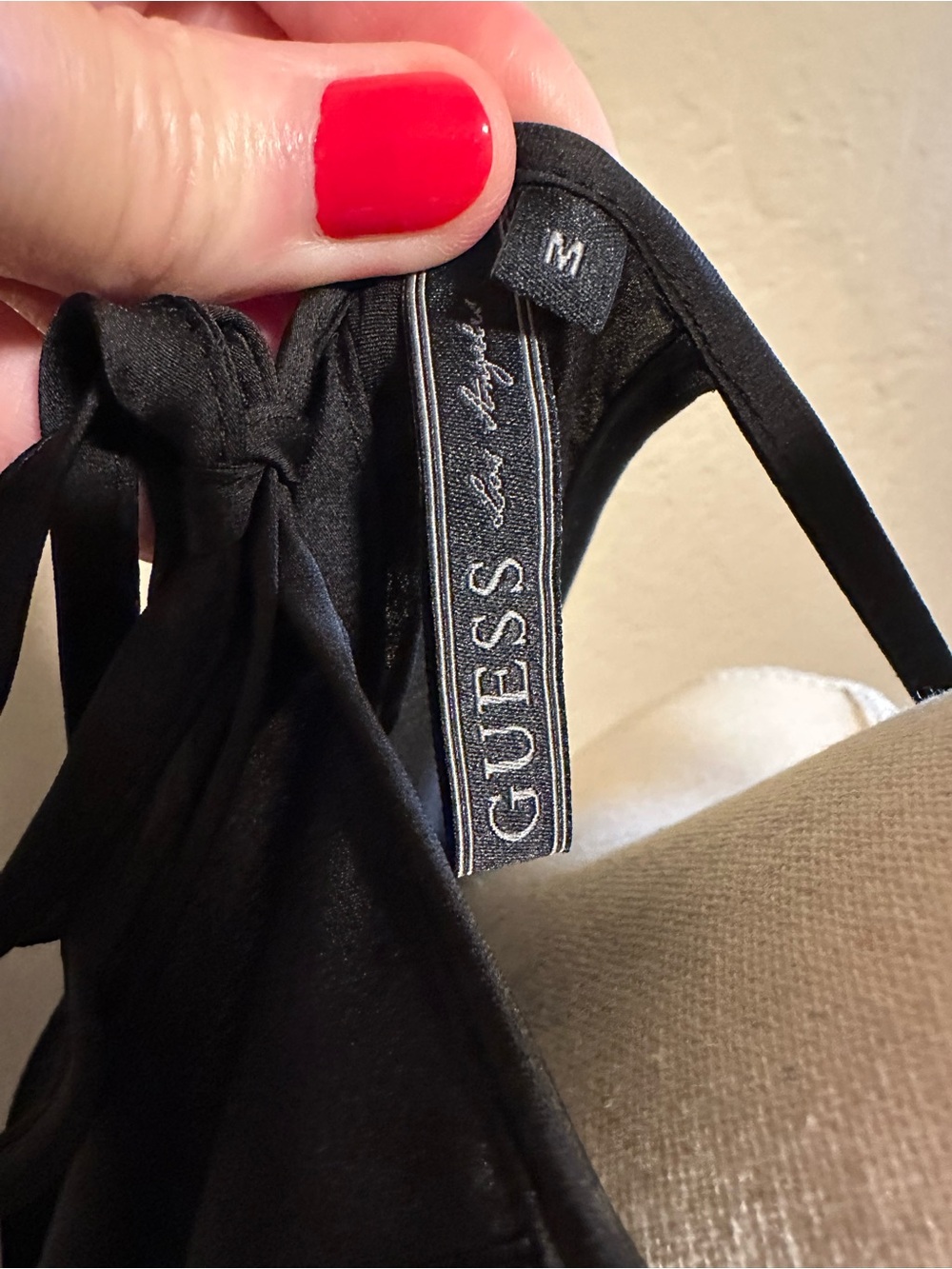 Guess Black Ruffle Halter Tank Top - Picture 7 of 7